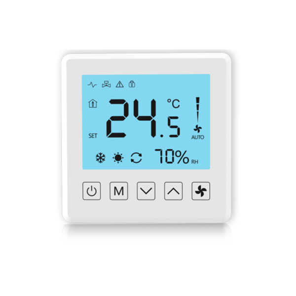 VEGA 聯網型溫控器 通過環境溫度和設定溫度的比較結果，控制空調系統末端的風機盤管及電動閥、電動球閥或風閥的工作狀態，以達到調節環境溫度、舒適和節能的目的。同時支援感測器自檢、載波通信狀態指示等功能。