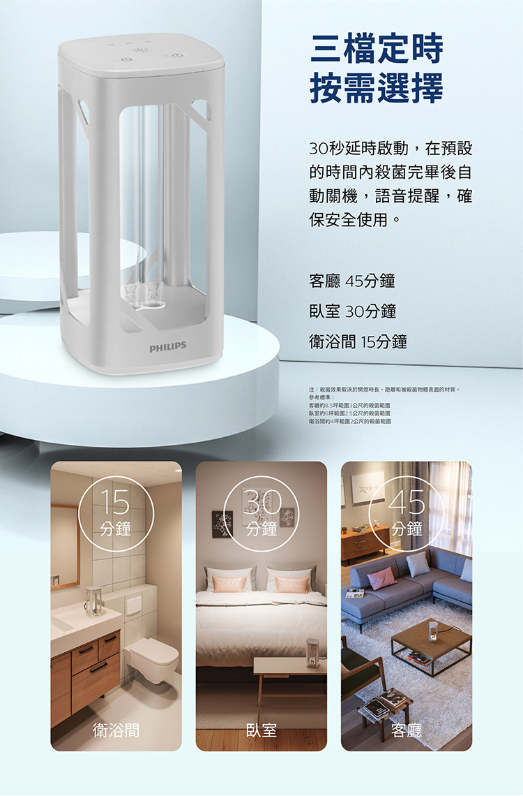 PHILIPS_PU002 飛利浦 消毒燈 滅菌燈 殺菌機 除蟎 紫外線殺菌燈 全電壓 紫外線殺菌燈